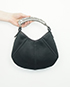 Mini Mombasa Horn, &pound;100, Handbags, Black, Satin, Front view